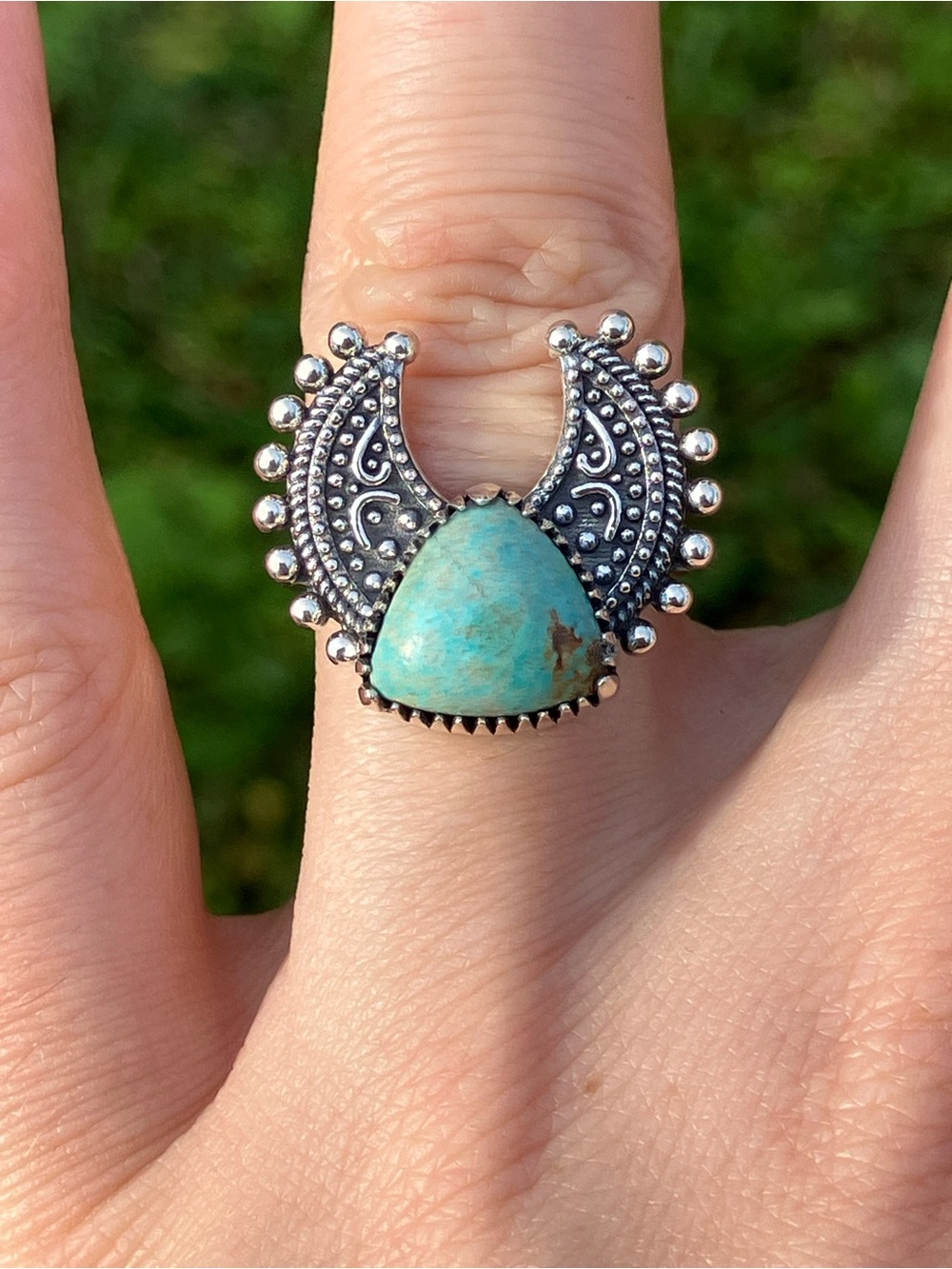 Royston Turquoise Sterling Silver Ring Size 7